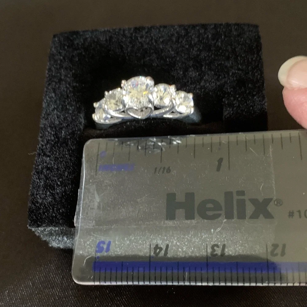 CHARLES WINSTON FOR BELLA LUCE 4.59CTW RHODIUM OVER STERLING SILVER RING - Picture 11 of 14